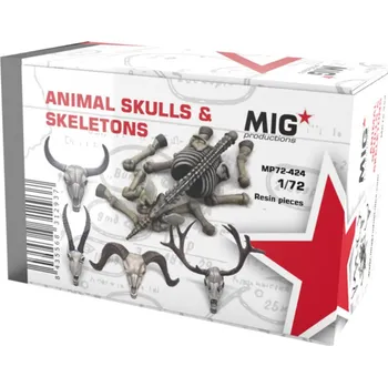 Plastikový model AK Interactive ANIMAL SKULLS & SKELETONS 1:72