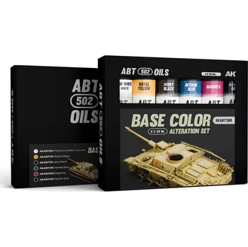Modelářská barva AK Interactive BASE COLOR ALTERATION SET - ABT 502 OILS