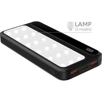 Powerbanka Powerbanka Rebeltec P10 LCD s LED lampou a funkcí Power Delivery 22,5W