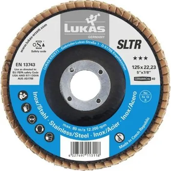 Brusný kotouč LUKAS Brusné lamelové talíře SLTR 178 Ceramic4x 40, A27231780401544