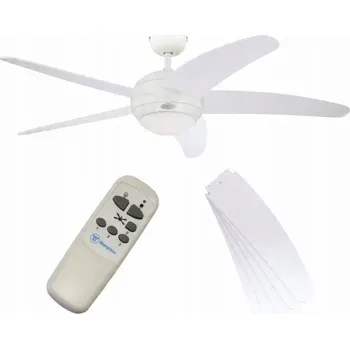 Stropní ventilátor Stropní ventilátor BENDAN BÍLÝ s nastavitelnou rychlostí + OSVĚTLENÍ