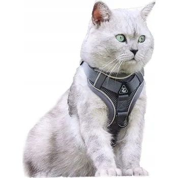 Postroj pro psa Beztlakové postroje Pro Kočky a psy s vodítkem ŠEDÉ