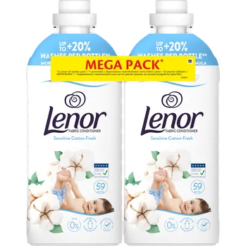 Přípravek na praní Lenor aviváž Sensitive Cotton Fresh 2x59 PD