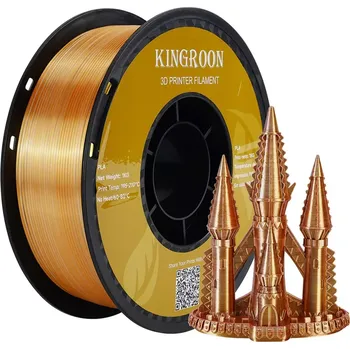 Filament Kingroon PLA TRI COLOR 1,75 mm 1 kg | Zlatá/Stříbrná/Měď (Kingroon Filament / Tisková struna PLA DUAL COLOR 1,75 mm 1 kg | Zlatá/Stříbrná/Měď)
