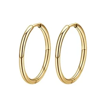 Náušnice Náušnice Luca Barra pozlacené kruhy z chirurgické oceli 24 mm OK1126