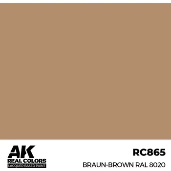 Modelářská barva AK Interactive Real Colors: Braun-Brown RAL 8020 17 ml.
