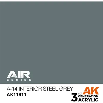 Modelářská barva AK Interactive A-14 Interior Steel Grey