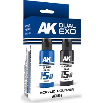 AK Interactive ULTRA BLUE & ALMIRANT BLUE DUAL EXO Set 15