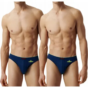 Slipy 2x SLIPY pánské slipy ATLANTIC 2-BALENÍ pohodlné a bavlněné EEP-079 M denim