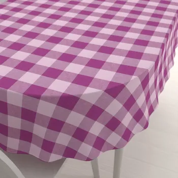 ubrus Bavlněný oválný ubrus Olivia OL-021 Fialová kostka velká 80x120 cm