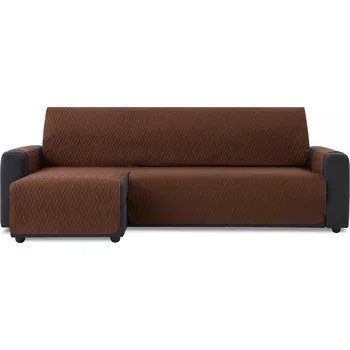 Napínací potah PovlečemeVás Nepropustný potah na rohovou sedačku levý - hnědý Délka: 280 cm