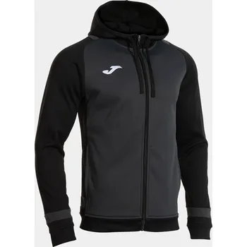 Pánská mikina Mikina s kapucí na zip JOMA Lider černo šedá Velikost: 5XS