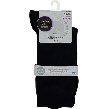 Dámské ponožky Legstra ponožky Basic, černé, velikost 35-38, 2 páry