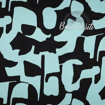 Viskoza, Mátovočerná abstrakce 180g (E) (Viskózová šatovka s modními vzory)