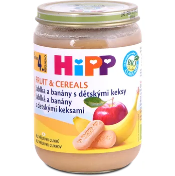 Potravina HiPP BIO příkrm Jablka a banány s keksy