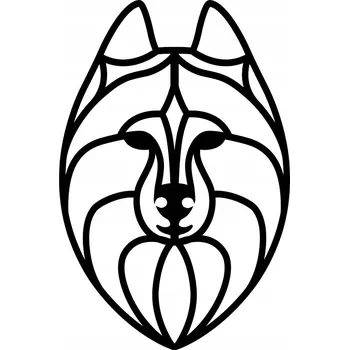 Obraz Nástěnná dekorace Husky pes nástěnná ozdoba obraz s prořezávaným vzorem