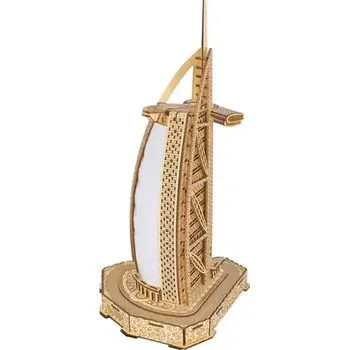 3D puzzle Woodcraft Dřevěné 3D puzzle Burdž al-Arab (XF-G017)