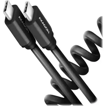 Kabel do PC AXAGON BUCM-CM20TB TWISTER Kroucený datový kabel USB-C 2.0 - USB-C 60W 1.1m černá (BUCM-CM20TB)