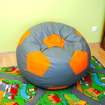 Taburet Sedací vak - míč 80 cm - šedá + oranžová
