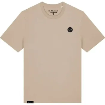 Pánské tričko PEATYS Tričko PEATY'S PUBWEAR TRIKO S KRÁTKÝM RUKÁVEM EMBROIDERED CROWN DESERT DUST - 2XL