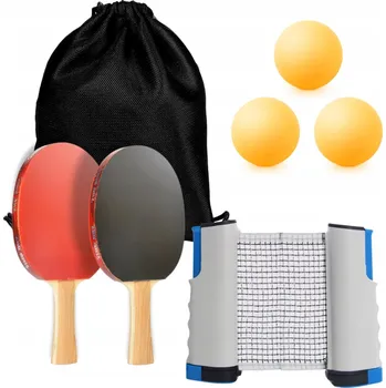 Stolní tenis Raketa na stolní tenis Nibru ZESTAW PING PONG 2x PALETKI PIŁECZKI SIATKA