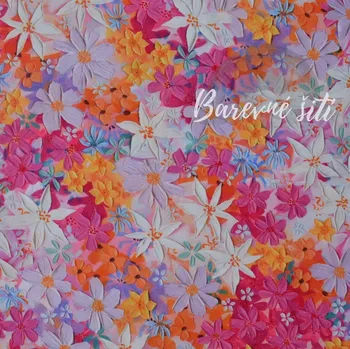 Viskoza, Květy malba (E) (Trendy vískózová šatovka)