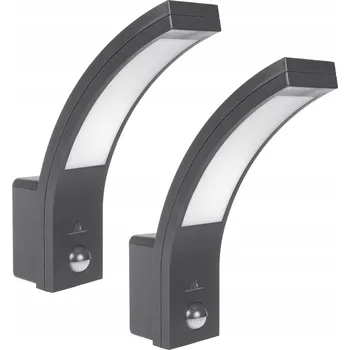 Venkovní osvětlení 2x LED lampa se senzorem pohybu a soumraku 10W IP54