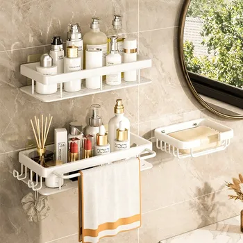 Koupelnový nábytek ZÁVĚSNÁ POLICE DO KOUPELNY POD SPRCHU 2KS Bílá