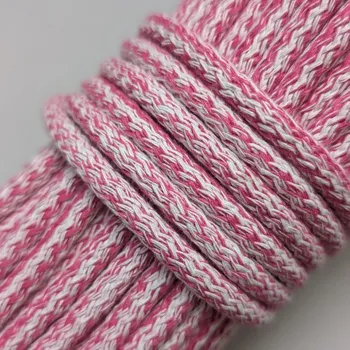 Příze VEĽKÁvlna VEL'KÁ vlna šňůry na šití 6mm Petúnie MIX