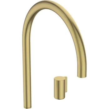 Vodovodní baterie Ideal Standard Solos - 2-otvorová umyvadlová baterie, oblá, kartáčovaná zlatá A7830A2