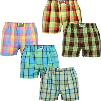 Trenýrky 5PACK pánské trenky Styx klasická guma vícebarevné (5A110105) L Možnost vrácení zboží ZDARMA do 120 dnů!