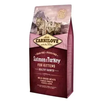 Krmivo pro kočku CARNILOVE Cat Grain Free SalmonTurkey Kittens 6kg (8595602512218)