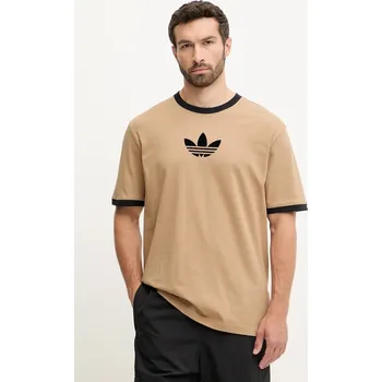 Pánské tričko Bavlněné tričko adidas Originals Oversize Tee JX1516 hnědá 84X, vel. L