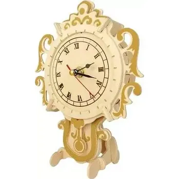 Puzzle Woodcraft Dřevěné 3D puzzle hodiny na stojánku (PF005)