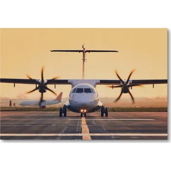 Obraz Obraz na plátně LETADLO NA VZLETOVÉ DRÁZE LETIŠTĚ 70 x 50 cm