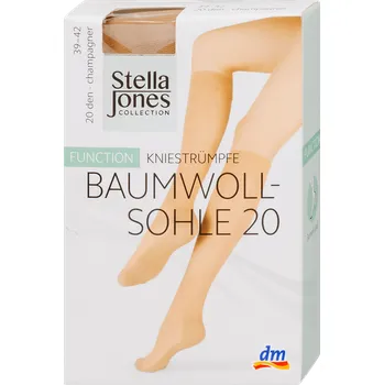 Dámské punčochy Stella Jones podkolenky 20DEN, 39-42 champagner