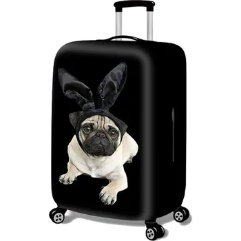 LAMER Ochranný obal na kufr Mopsík, černý Velikost: L