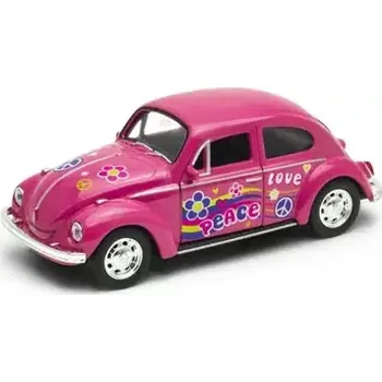 autíčko Welly Volkswagen Beetle růžová duhová (WE42343B2F-PIN)