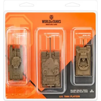 Desková hra Gale Force Nine U.K. Tank Platoon - World of Tanks Miniatures Game: Churchill I, Tortoise, Achilles