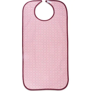 Nepropustný bryndák pro seniory s kapsou červený