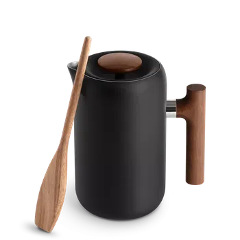 Konvice na čaj Fellow Clara French Press 700 ml černý s dřevěnou rukojetí