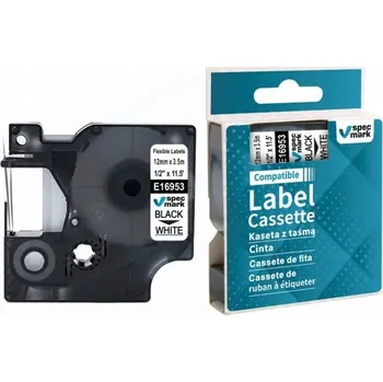 Pásek do tiskárny Nylonová páska Specmark pro DYMO RHINO 12mm x 3,5m bílá, ohebná