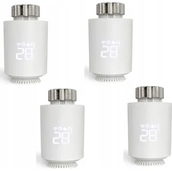 Hlavice pro radiátor 4x ZIGBEE TUYA TERMOSTATICKÁ SADA HLAVICE + VENTILY