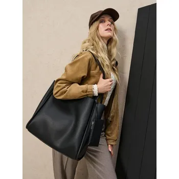 Sinsay - Taška na rameno z imitace kůže - černá - 559EK-99X - 559EK-99X-ONE