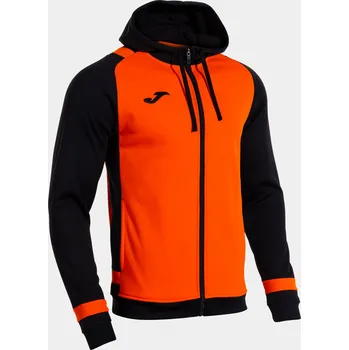 Pánská mikina Mikina s kapucí na zip JOMA Lider oranžovo černá Velikost: 5XS
