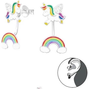 Náušnice Prosperk Náušnice oboustranné jednorožec S2028