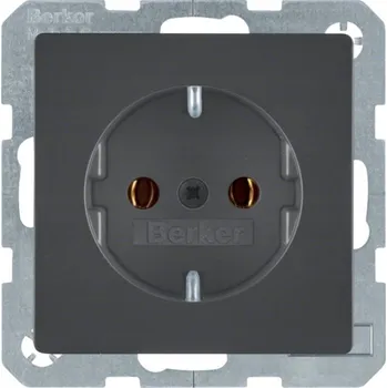 Elektrická zásuvka Elektrická Zásuvka nástěnná Berker černá