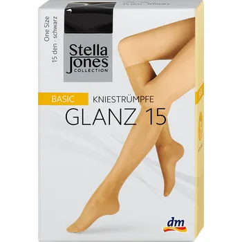 Dámské punčochy Stella Jones podkolenky Glanz 15DEN, one size černé