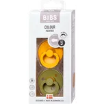 BIBS Colour dudlík z přírodního kaučuku HoneyBee/Olive, 6-18 měsíců