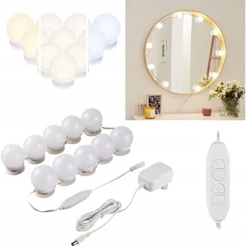 Zrcadlo LED světýlka na zrcadlo do toaletního stolku, šatny a koupelny, líčení 10 Ks